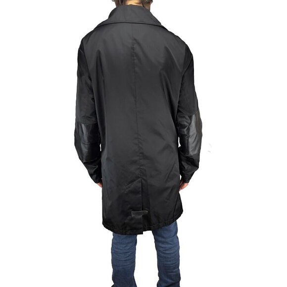RUDSAK Trench Water Resistant Leather Detailling Long Black sz M‎ - Picture 8 of 9
